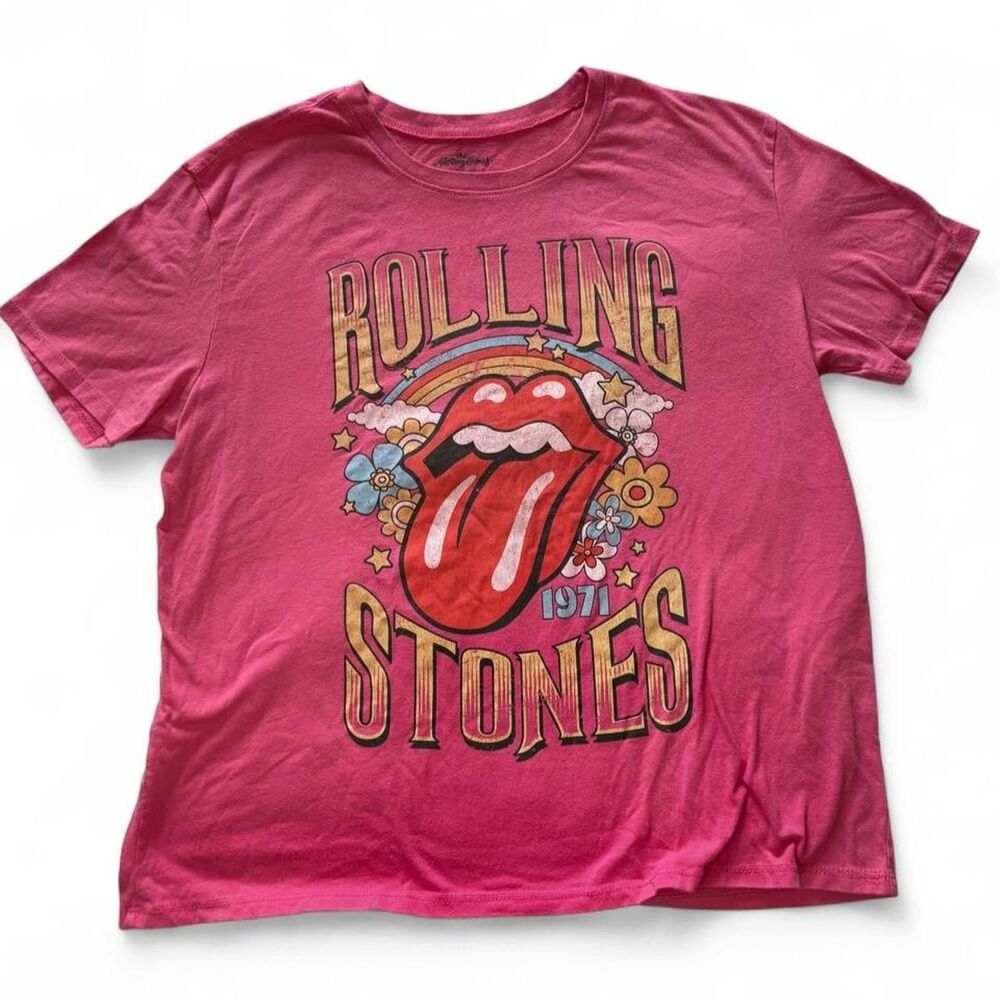 Rolling Stones Pink 1971 UK Tour Graphic Tee Women’s M/L — Indie Vintage